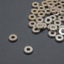 Furnitură pentru mărgele, inserție internă, diametrul 2,5 mm ±, diametrul 7,5x2 mm ±, metal argintiu, ambalare 20 g, 40 bucăți (+ -)