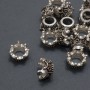Capăt de furnitură «Coroană» culoare argintiu, diametrul 11x6 mm (+/-) ambalare 20 g 17 buc. (+/-)