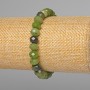 Brățară din jadit natural, rondele fațetate, diametrul 8×6,5 mm, lungime 18 cm (elastic)