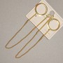 Cercei Xuping, diametrul 15 mm, lungimea aproximativă 10,5 cm, placare cu aur 18K