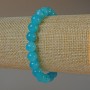 Brățară din acvamarin, piatră naturală, mărgele netede, diametrul 8,5 mm, lungime 18 cm ± (elastic)