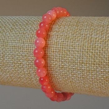 Brățară din turmalin natural, mărgele netede, diametrul 6,5 mm, lungime 18 cm, elastica