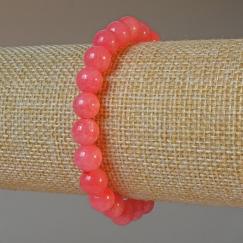 Brățară din turmalin natural, piatră naturală, mărgele netede, diametru 8 mm +/-, lungime 18 cm +/- (elastic)