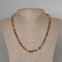 Colier cu petersit, piatră naturală, mărgele netede, diametrul de 7 mm ±, lungime 49 cm+