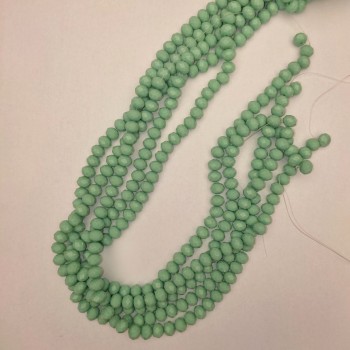 Mărgele rondel fațetate din cristal ceh, verde mentă, diametru 8×6 mm, lungime 41 mm, pe șnur