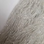 Mărgele albe din cristal ceh, cu nuanță de benzină, rondeluri tăiate, diametru 3×2,5 mm, lungime 40 cm, pe fir