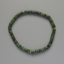 Brățară din zoizit, piatră naturală, discuri, diametrul 4,5 x 2,5 mm, lungime 18 cm (elastică)