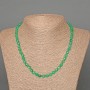Colier din hrizoprază, piatră naturală, mărgele cubice tăiate, diametrul aproximativ 5 mm, lungime 48 cm