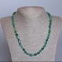 Colier din agată verde, piatră naturală, fațetat, diametrul 6×8 mm, lungime 48 cm