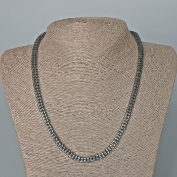 Colier Hematit Floare, diametrul 6x3 mm, lungime 50 cm+-