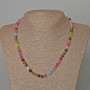Colier asortiment din piatră naturală, mărgele tăiate, diametru cca 6 mm, lungime cca 48 cm