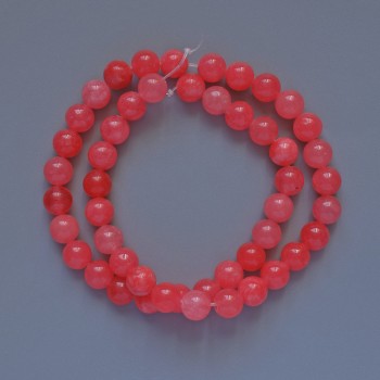 Mărgele din turmalină artificială, bile netede, diametru 8 mm ±, lungime 38 cm ±, pe fir