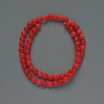 Mărgele Turmalină (artificiale) sferice netede, diametrul 6 mm, lungime 38 cm, pe fir