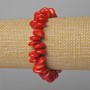 Brățară din coral natural, ovală, diametrul 12×4 mm, lungime 18 cm ± (elastică)
