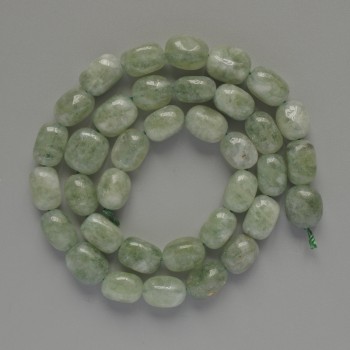 Mărgele din jadeit natural, fațetate, diametrul 7x11 mm, lungime 38 cm, pe fir