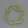Mărgele din prehnit, piatră naturală, fragmente mici, diametrul 6x3 mm, lungime 41 cm, pe șnur
