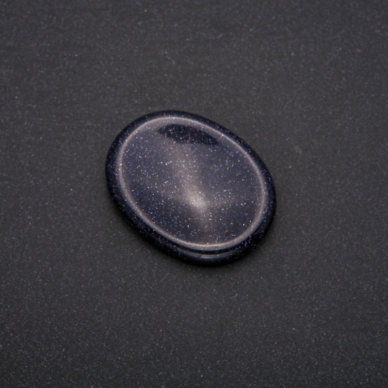 Gua sha pentru față din piatră naturală Aventurin – Nisip Albastru, 45,5×35,5 mm