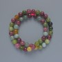Mărgele de turmalin, piatră naturală, bile netede, diametrul de 8 mm, lungimea de 38 cm, pe șnur