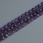 Mărgele din ametist, piatră naturală, bile netede, diametrul 10 mm ±, lungimea 39 cm ±, pe șnur