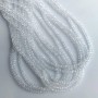 Mărgele din cristal ceh, transparente albe, formă rondel, diametrul 3,5×2,5 mm, lungime 40 cm