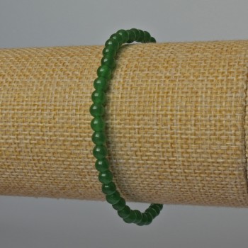 Brățară din crisopraz natural, mărgele netede, diametrul de 4 mm, lungime 18 cm, extensibilă