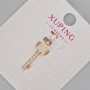 Pandant Xuping «Cheie» cu strasuri albe, diametrul 25x8 mm, placare cu aur de 18K