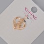 Pandant Xuping "Inimă", diametrul 20x15 mm +- placat cu aur 18K