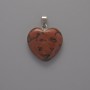 Кулон Серце Обсидіан, діаметр 20х20х6мм+-, довжина 28мм+