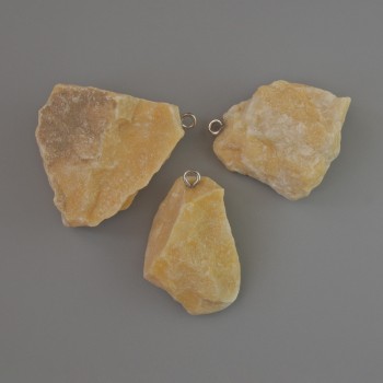 Pandantiv din selenit natural neprelucrat, diametrul 34x20 până la 35x29 mm - sortiment