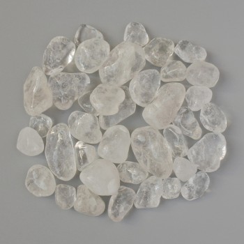 Suvenir piatră naturală: Cristal de munte facetat, diametrul 20×13 mm (+-), ambalaj 100 g