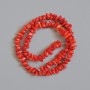 Mărgele din coral natural, formă cilindrică, diametru 10x5 mm, lungime 42 cm, pe fir