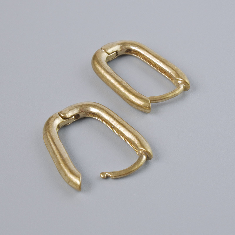 Știfturi Congo pentru cercei, culoare aur închis, 16x11 mm, pereche