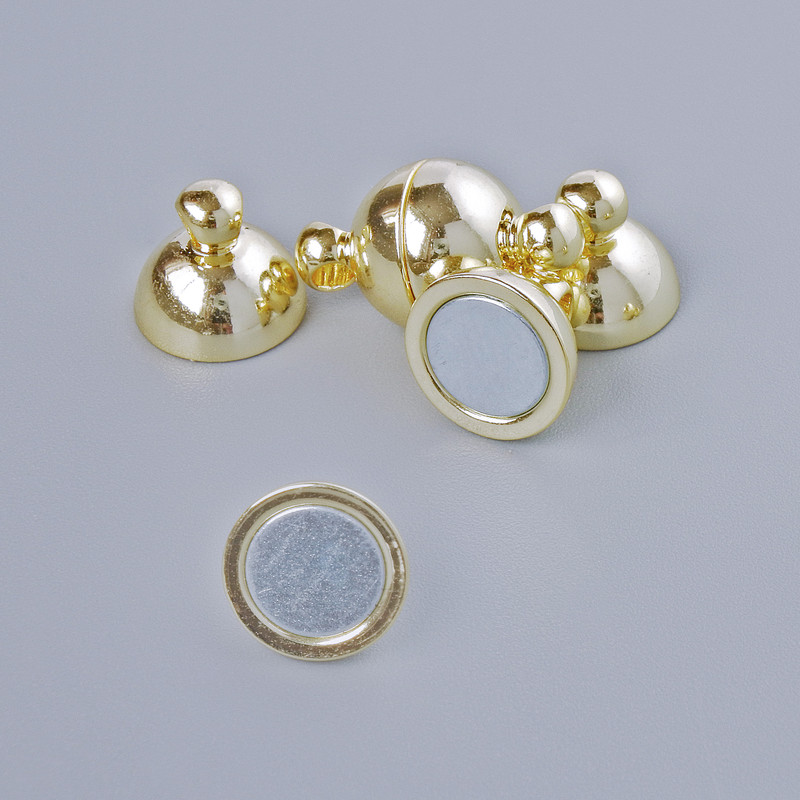 Închizătoare magnetică, diametru 14×8 mm, culoare aurie