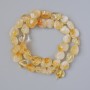 Mărgele de citrin din piatră naturală, fațetate, diametrul 10×13 mm, lungime aproximativă de 40 cm, pe șnur