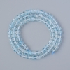 Mărgele de topaz, piatră naturală, tăiate cuburi, diametrul 4 mm, lungime 40 cm, pe fir