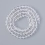 Mărgele din cristal de munte, piatră naturală, cuburi facetate, diametrul 4,5 mm, lungime 39 cm, pe șnur