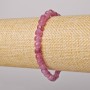 Brățară din turmalin rubelit, piatră naturală, tăiată în formă de cub, diametrul de 5,5 mm, lungime 18 cm (pe elastic)