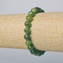 Brățară din jadeit natural cu mărgele tăiate, diametrul 8 mm, lungime 18 cm (elastic)