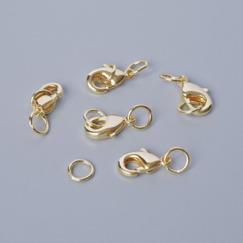 Închizătoare carabină, diametru 10×5 mm, culoare aurie, 1 buc