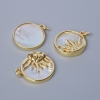 Pandantiv „Soare” din sidef natural, culoare aurie a metalului, diametrul 20×17,5 mm