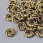 Furnitură pentru mărgele – inserții, diametru 8×2 mm, diametrul găurii 2,2 mm, ambalaj 42 bucăți ±, culoare bronz metalic