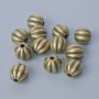 Furnitură pentru mărgele-inserații, diametru 7,5×8 mm, diametrul găurii 1,5 mm, set 12 bucăți, culoare metal bronz