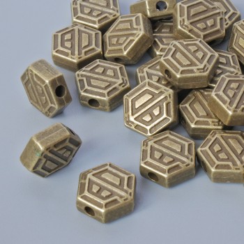 Inserție pentru mărgele, diametru 8,5×4 mm, diametrul găurii 1,9 mm, ambalaj 24 bucăți ±, culoare bronz metalic