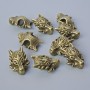 Inserție pentru mărgele «Dragon», dimensiuni 18×13×8 mm, diametrul orificiului 3,7 mm, set de 9 bucăți ± culoare bronz metalic