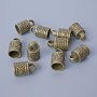Capăt de furnitură, diametru 16x10 mm, diametrul găurii 3,5 mm, 7,7 mm, ambalare 10 bucăți, culoare bronz a metalului