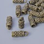 Capăt de furnitură bronzat, diametru 13x5 mm, gaură de 2 mm și 2,7 mm, ambalaj 20 bucăți ± culoare bronzului metalului