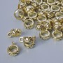 Furnitură bail – suport, diametru 3,5×7,5 mm, diametrul găurii 1,7 mm, 4,6 mm, lungime 10 mm, ambalaj 41 bucăți ± 20 g ± culoare metalică aurie deschisă