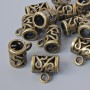 Furnitură bail – suport bronz, diametru 11×7,5 mm, diametrul orificiului 2,1 mm, lungime 11 mm, set 14 bucăți, culoare bronz a metalului