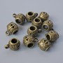 Furnitură bail – suport pentru pandantiv, diametru 9x9, 5 mm, diametrul găurii 2,1 mm, 4,4 mm, lungime 13 mm, lot 11 bucăți, culoare bronz metalic