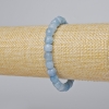 Brățară din acvamarin, piatră naturală, cub facetat, diametrul de 7,5 mm, lungime 18 cm (elastică)